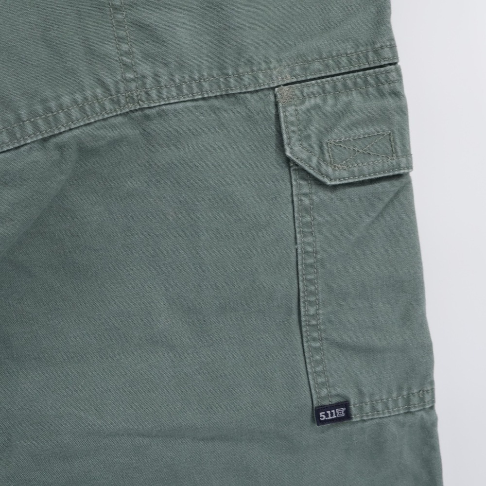 5.11 Tactical Canvas Cargo Pants Green Men 34x30 (measures 28") - Picture 4 of 9